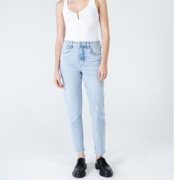 Unpublished Denim - Unpublished Light Wash Debbie Mom Jean High Rise